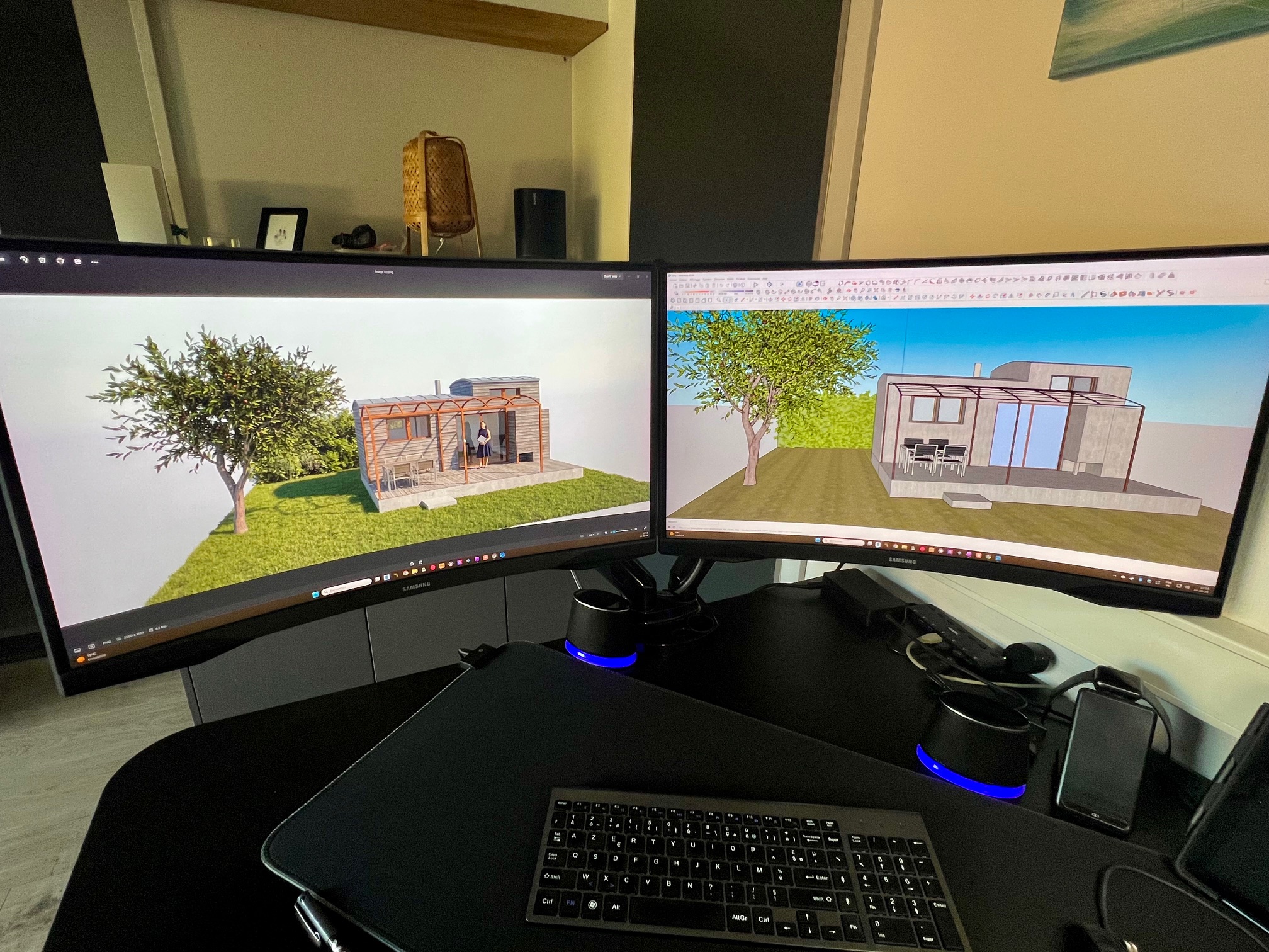 Exemple de plan 3D sur ordinateur